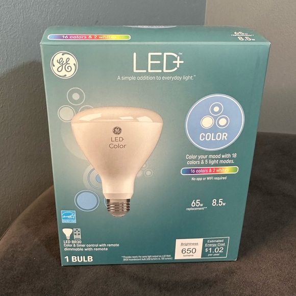 GE LED+ Color Changing Floodlight Bulb (New in Box) - Picture 10 of 12